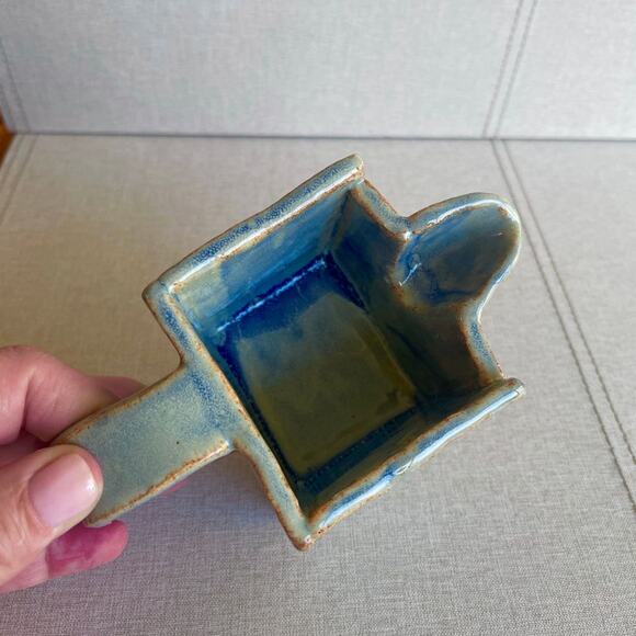 Studio-Made Blue Pottery Ceramic Creamer Pitcher - Picture 4 of 5